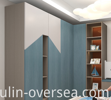 simple and modern kids room with wardrobes